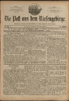 Die Post aus dem Riesengebirge, 1887, nr 43