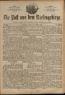 Die Post aus dem Riesengebirge, 1887, nr 44