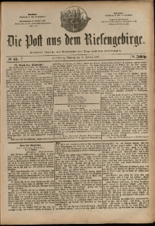 Die Post aus dem Riesengebirge, 1887, nr 45