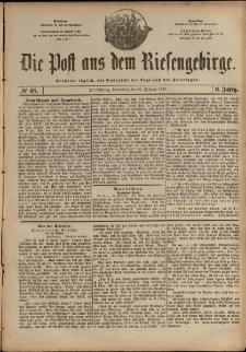 Die Post aus dem Riesengebirge, 1887, nr 48