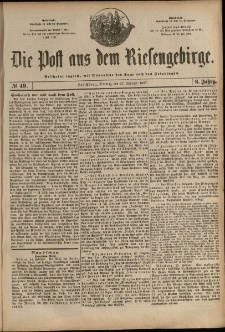 Die Post aus dem Riesengebirge, 1887, nr 49