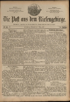 Die Post aus dem Riesengebirge, 1887, nr 51