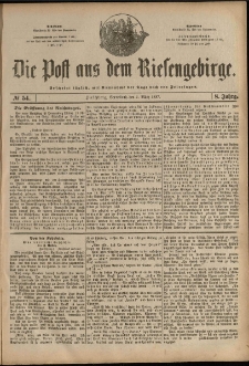 Die Post aus dem Riesengebirge, 1887, nr 54