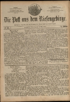 Die Post aus dem Riesengebirge, 1887, nr 58