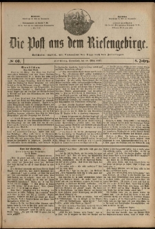 Die Post aus dem Riesengebirge, 1887, nr 60