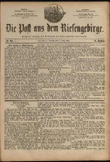 Die Post aus dem Riesengebirge, 1887, nr 61