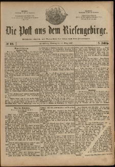 Die Post aus dem Riesengebirge, 1887, nr 62