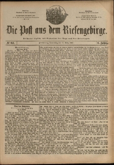 Die Post aus dem Riesengebirge, 1887, nr 64