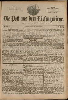 Die Post aus dem Riesengebirge, 1887, nr 65