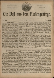 Die Post aus dem Riesengebirge, 1887, nr 68