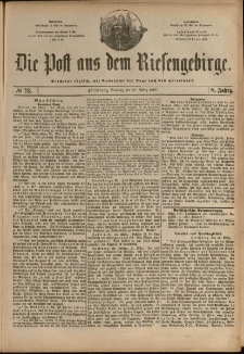 Die Post aus dem Riesengebirge, 1887, nr 73