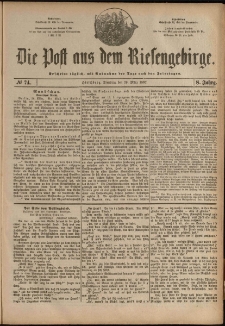 Die Post aus dem Riesengebirge, 1887, nr 74