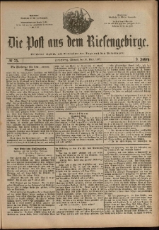 Die Post aus dem Riesengebirge, 1887, nr 75