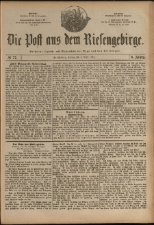 Die Post aus dem Riesengebirge, 1887, nr 77