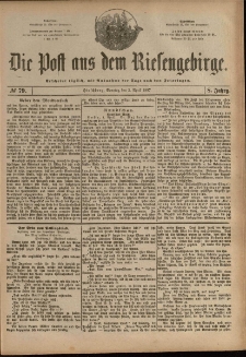 Die Post aus dem Riesengebirge, 1887, nr 79