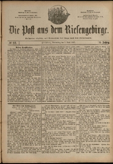 Die Post aus dem Riesengebirge, 1887, nr 82