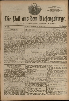 Die Post aus dem Riesengebirge, 1887, nr 86