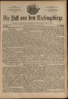 Die Post aus dem Riesengebirge, 1887, nr 90