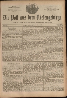 Die Post aus dem Riesengebirge, 1887, nr 91