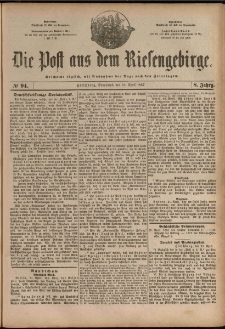 Die Post aus dem Riesengebirge, 1887, nr 94