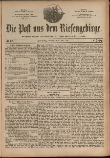 Die Post aus dem Riesengebirge, 1887, nr 96