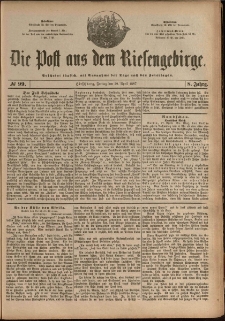 Die Post aus dem Riesengebirge, 1887, nr 99