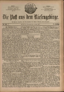 Die Post aus dem Riesengebirge, 1887, nr 111