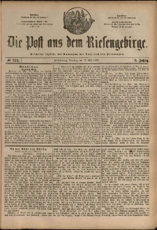 Die Post aus dem Riesengebirge, 1887, nr 113