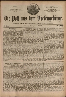 Die Post aus dem Riesengebirge, 1887, nr 114