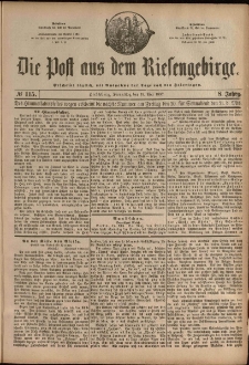 Die Post aus dem Riesengebirge, 1887, nr 115