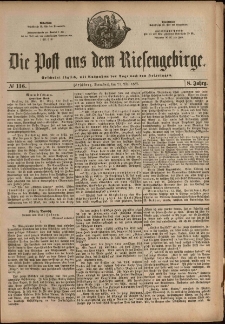 Die Post aus dem Riesengebirge, 1887, nr 116