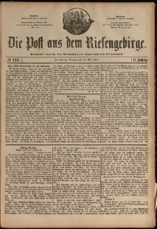 Die Post aus dem Riesengebirge, 1887, nr 118