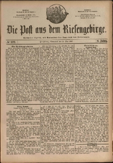 Die Post aus dem Riesengebirge, 1887, nr 122