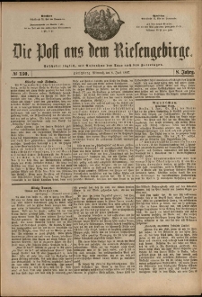 Die Post aus dem Riesengebirge, 1887, nr 130