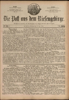 Die Post aus dem Riesengebirge, 1887, nr 134