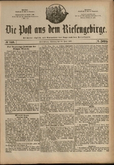 Die Post aus dem Riesengebirge, 1887, nr 140