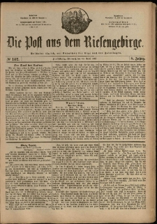 Die Post aus dem Riesengebirge, 1887, nr 142