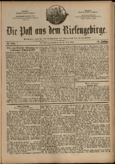 Die Post aus dem Riesengebirge, 1887, nr 145