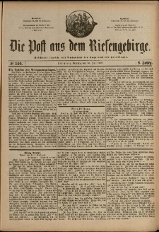 Die Post aus dem Riesengebirge, 1887, nr 146