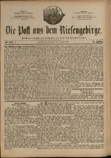 Die Post aus dem Riesengebirge, 1887, nr 147