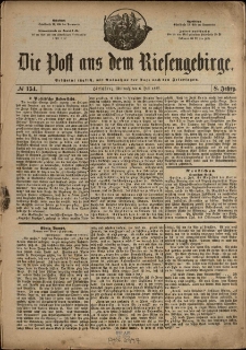 Die Post aus dem Riesengebirge, 1887, nr 154