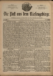 Die Post aus dem Riesengebirge, 1887, nr 156