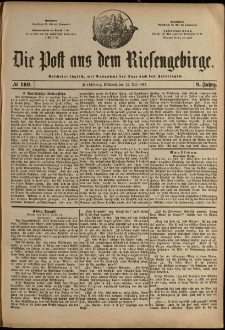 Die Post aus dem Riesengebirge, 1887, nr 160