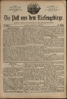 Die Post aus dem Riesengebirge, 1887, nr 162