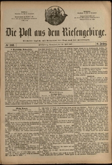 Die Post aus dem Riesengebirge, 1887, nr 163