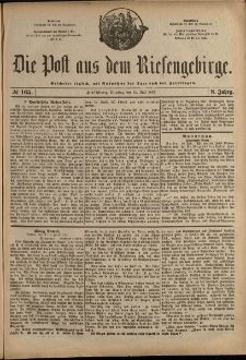 Die Post aus dem Riesengebirge, 1887, nr 165