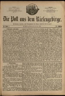 Die Post aus dem Riesengebirge, 1887, nr 168