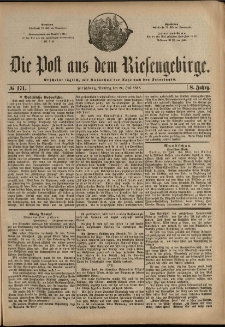 Die Post aus dem Riesengebirge, 1887, nr 171