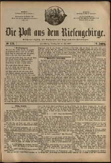 Die Post aus dem Riesengebirge, 1887, nr 176