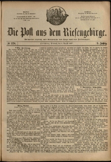 Die Post aus dem Riesengebirge, 1887, nr 178